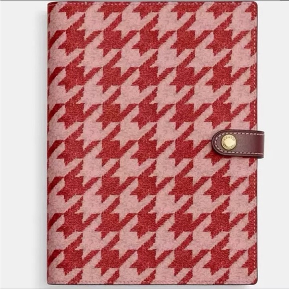 Coach Other - NWT ♥️ Coach LIMITED EDITION Houndstooth Notebook • Signature Canvas & Leather